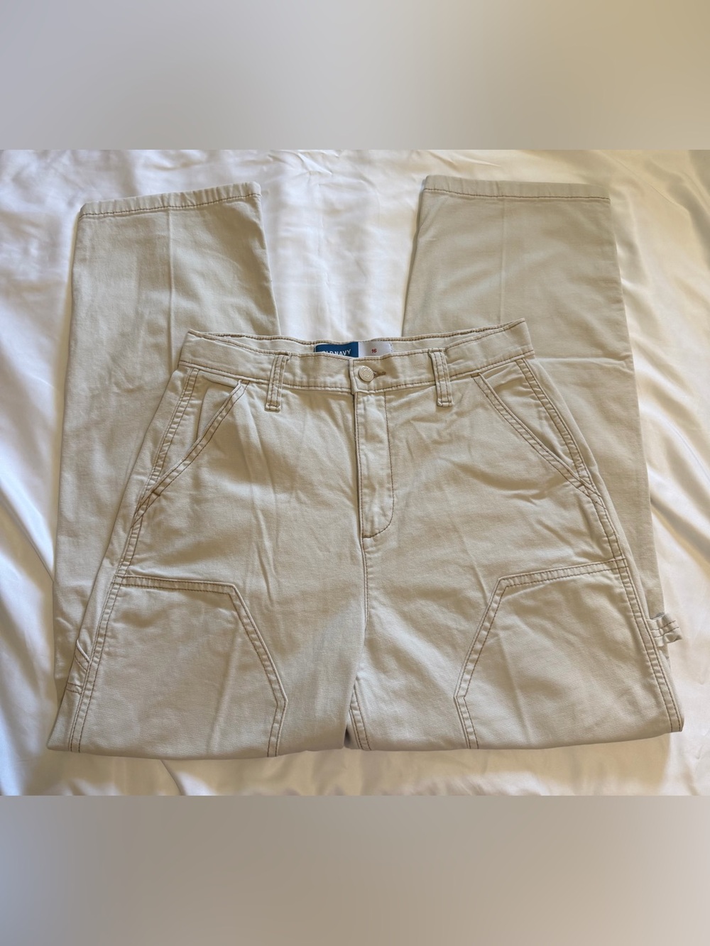Old Navy Cream Ivory Cargo Pants Y2K